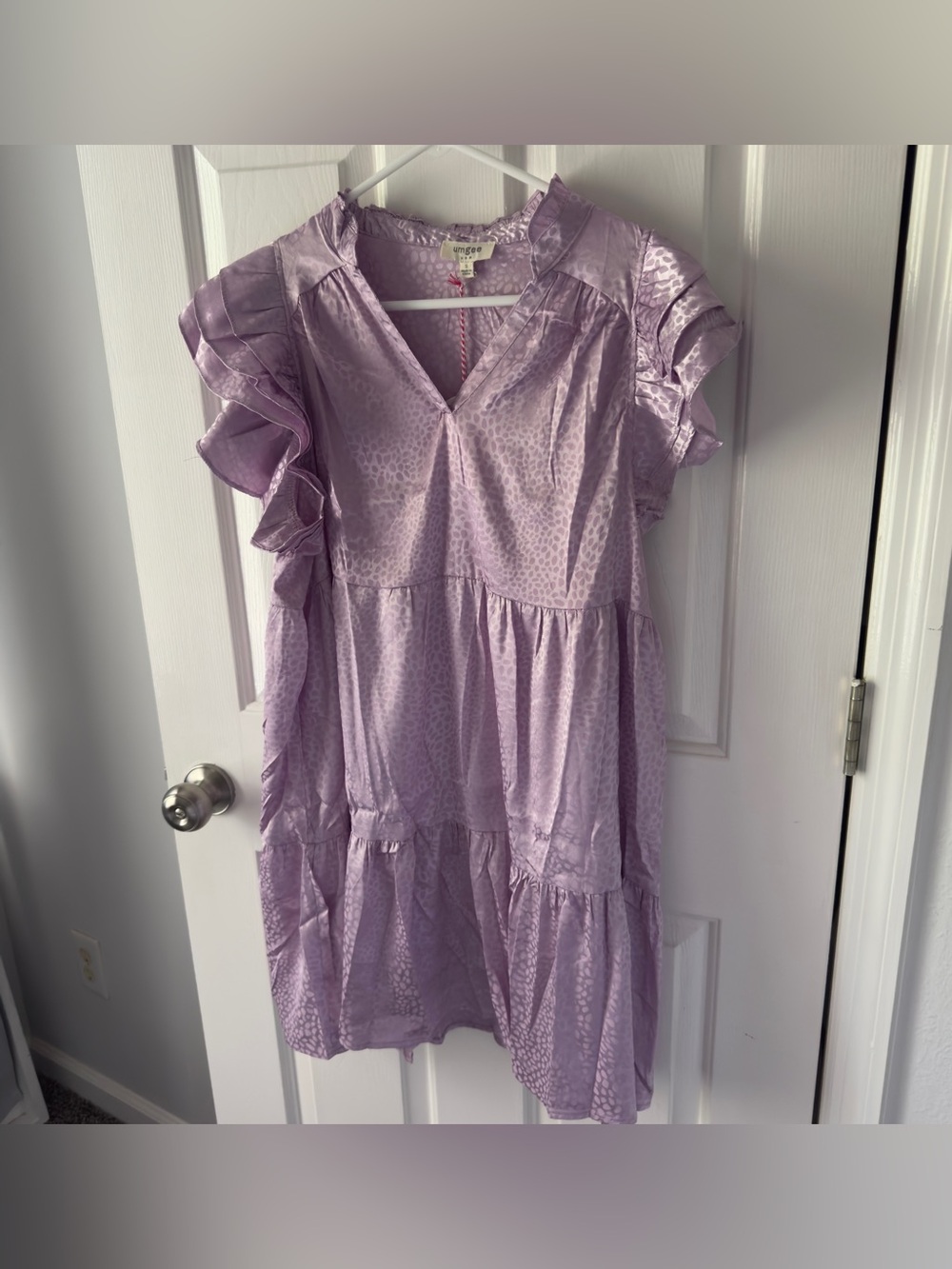 Umgee women’s Lavender Ruffle Sleeve Dress